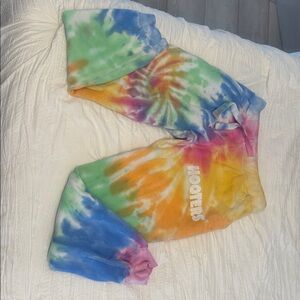 RARE Hooters Multicolor Tie-Dye Pants RARE